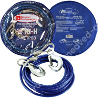 Трос буксировочный металлический General Technologies с крюками 5м 10т.10мм. GT-TRM10