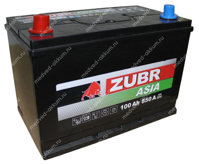ZUBR Premium Asia 100 Ач пр. D31R
