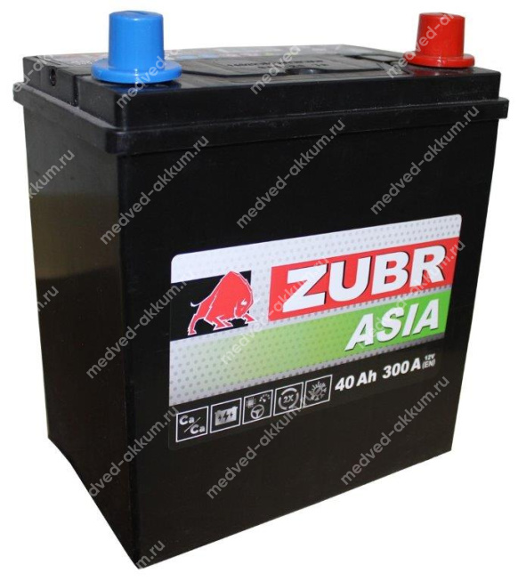 ZUBR Premium Asia 40 Ач обр. B19L