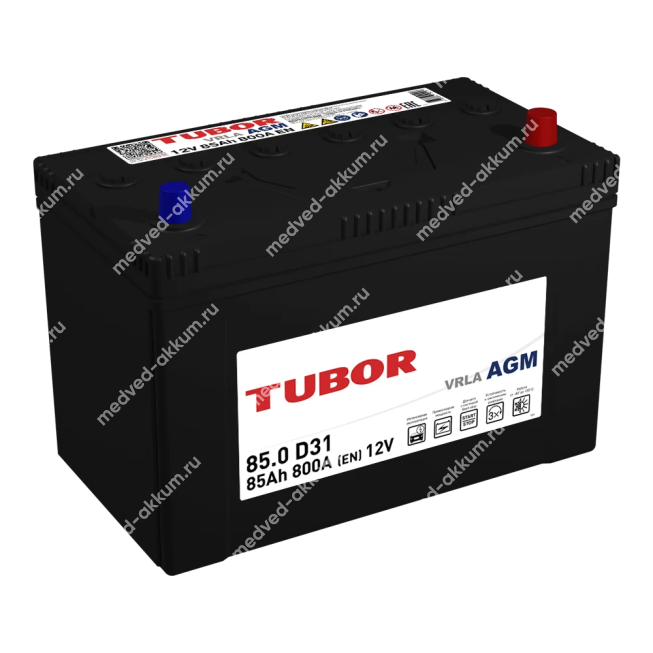 Tubor AGM Asia 85 Ач обр. D31