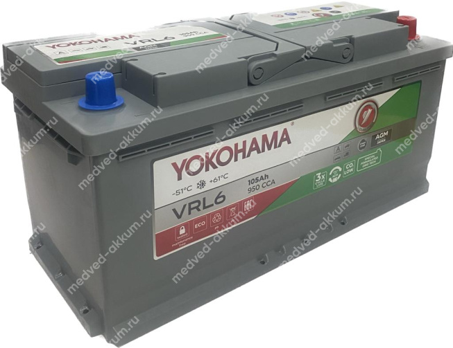 Yokohama AGM 105 Ач обр. L6