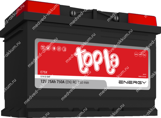 TOPLA Energy 75 Ач обр. L3