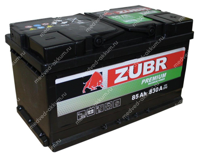 ZUBR Premium 85 Ач обр.низ. LB4