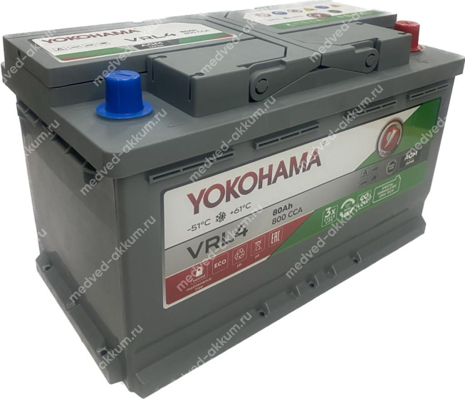 Yokohama AGM 80 Ач обр. L4