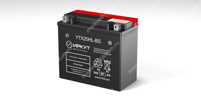 Иркут 21 Ач YTX20HL-BS AGM