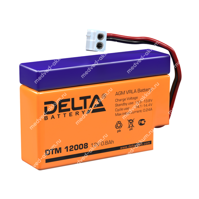 Delta DTM 12008 12V 0,8 Ач
