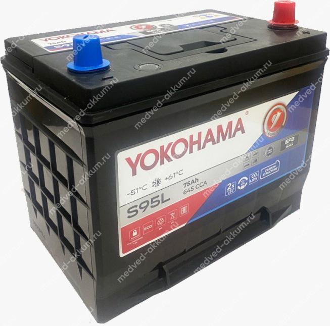 Yokohama EFB 75 Ач S95L обр. D26L