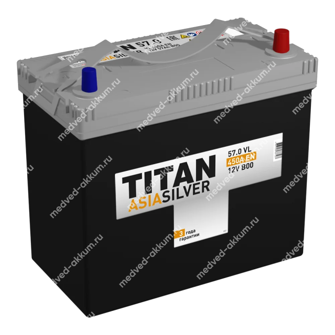 Titan AsiaSilver 57 Ач обр. B24L