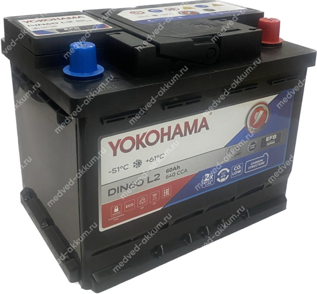 Yokohama EFB 60 Ач обр. L2