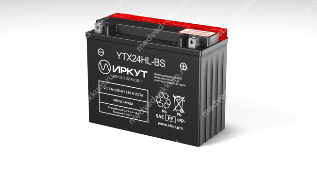 Иркут 22 Ач YTX24HL-BS AGM обр.